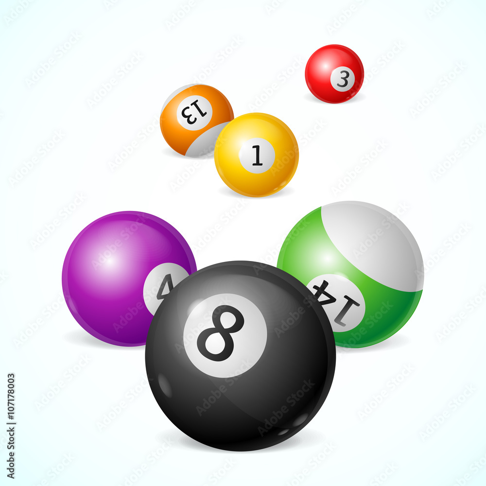 Billiard Balls Background. Vector