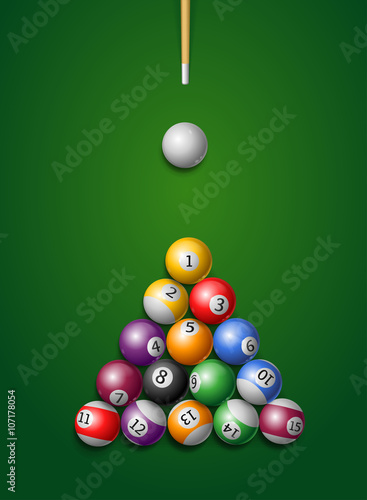 Billiard Balls. Vector