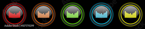 music colored vector icons set