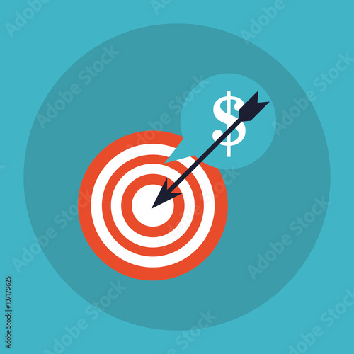 target and Digital marketing design, vector illustration