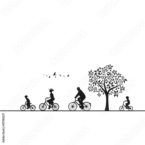 Radfahrer Radtour Familie