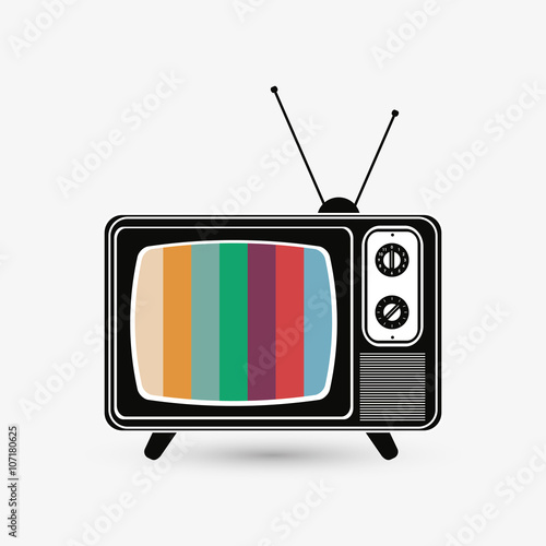 Television icon design, vector illustration