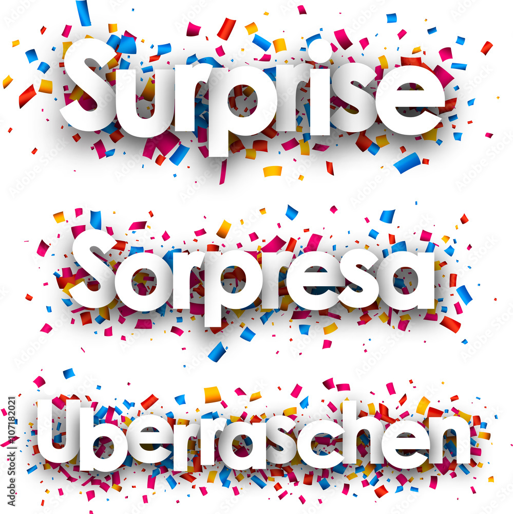Surprise paper banner. Surprise paper banner.