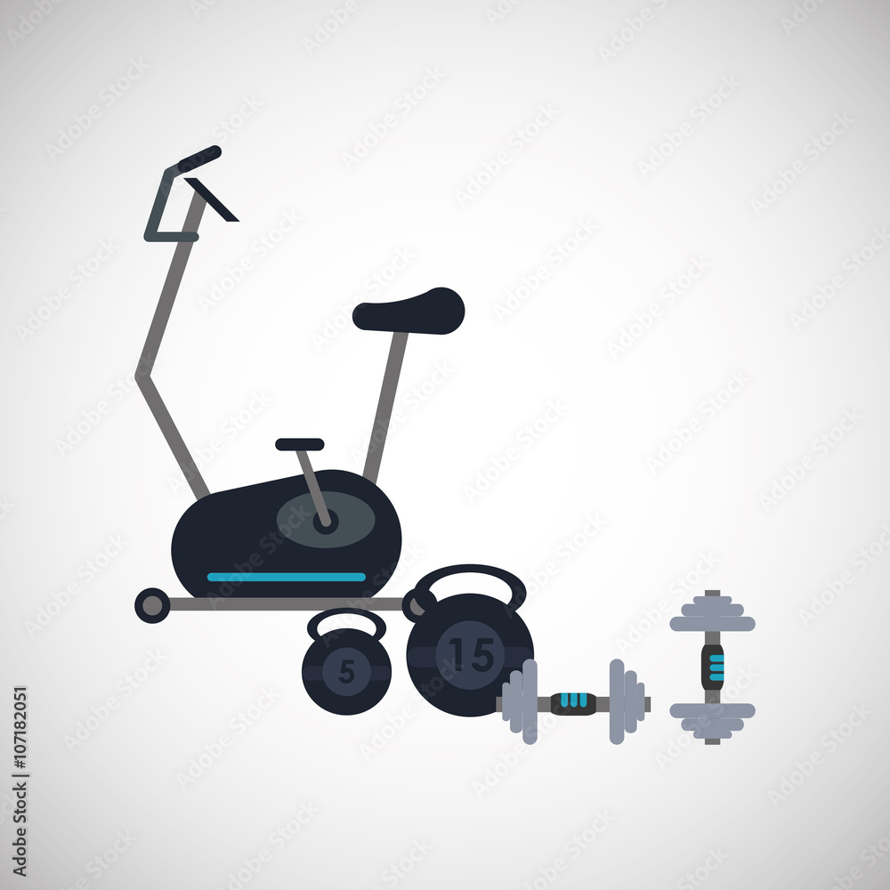 Gym and weights icon design , vector illustration Gym and weights icon design , vector illustration