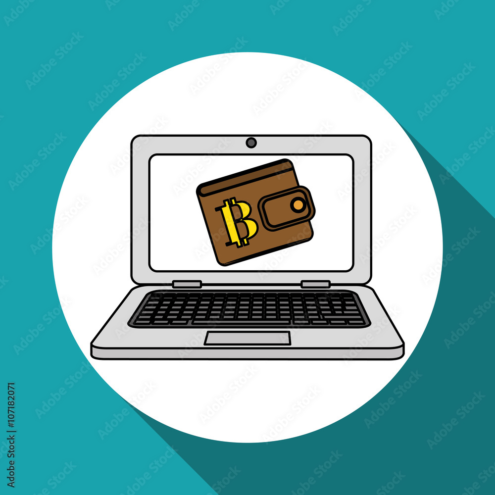 Bitcon icon design, vector illustration Bitcon icon design, vector illustration