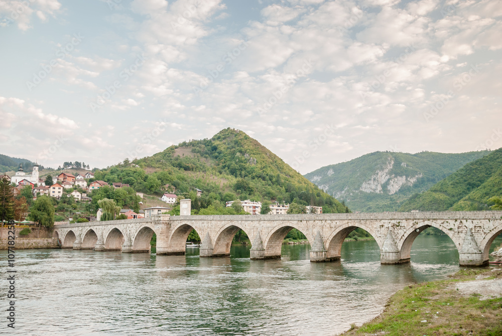 A bridge over Drina river, Bosnia and Hercegovina