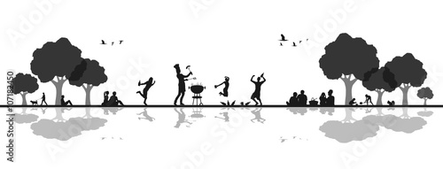 Grillen und Picknick im Park