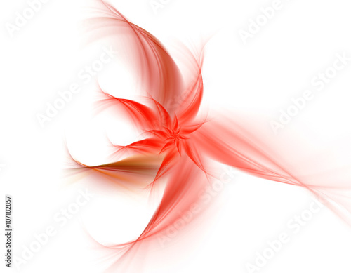 Abstract fractal star, computer-generated image