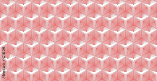 abstract background made of 3d cube shapes in white and pink (seamless)