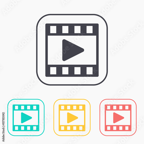 Free Download video film vector color icon set - GFXLoad