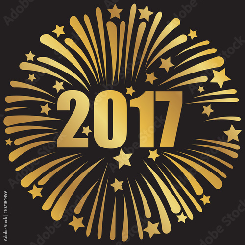 happy new year 2017 golden