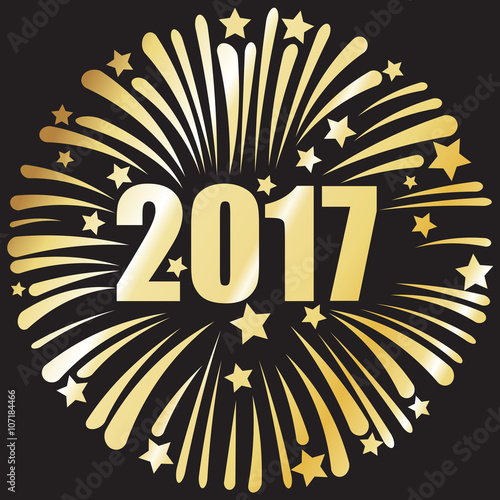 happy new year 2017 golden