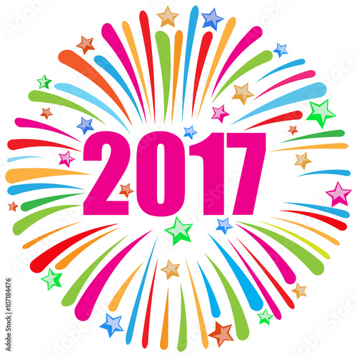 happy new year 2017 white