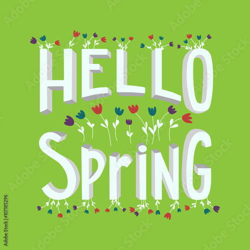 Cartoon spring lettering