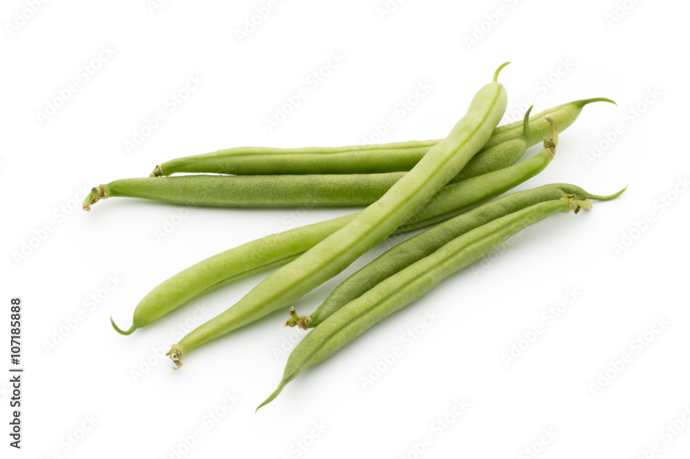 Green beans isolated on a white background. Green beans isolated on a white background.