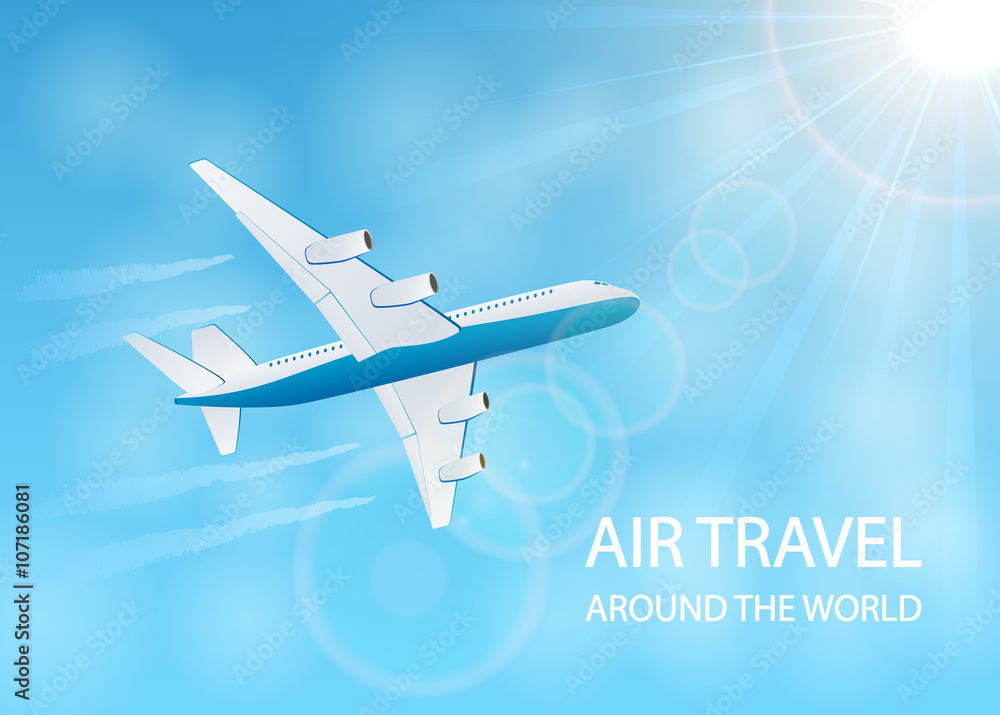 Fototapeta premium Air travel background
