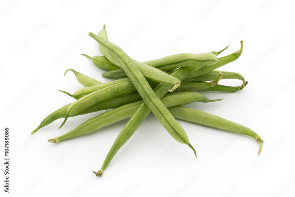 Green beans isolated on a white background. Green beans isolated on a white background.