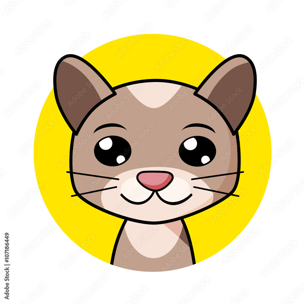 Cat face icon. Cat face icon.