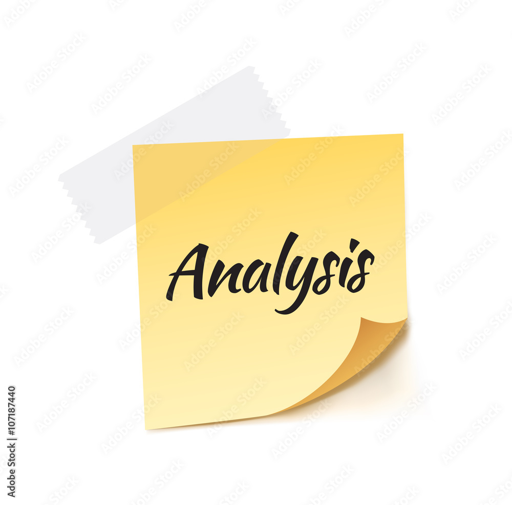 Analysis Post It Vector Illustration Analysis Post It Vector Illustration
