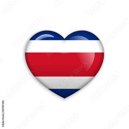Free Download Love Costa Rica symbol. Heart flag icon. Vector illustration. - GFXLoad