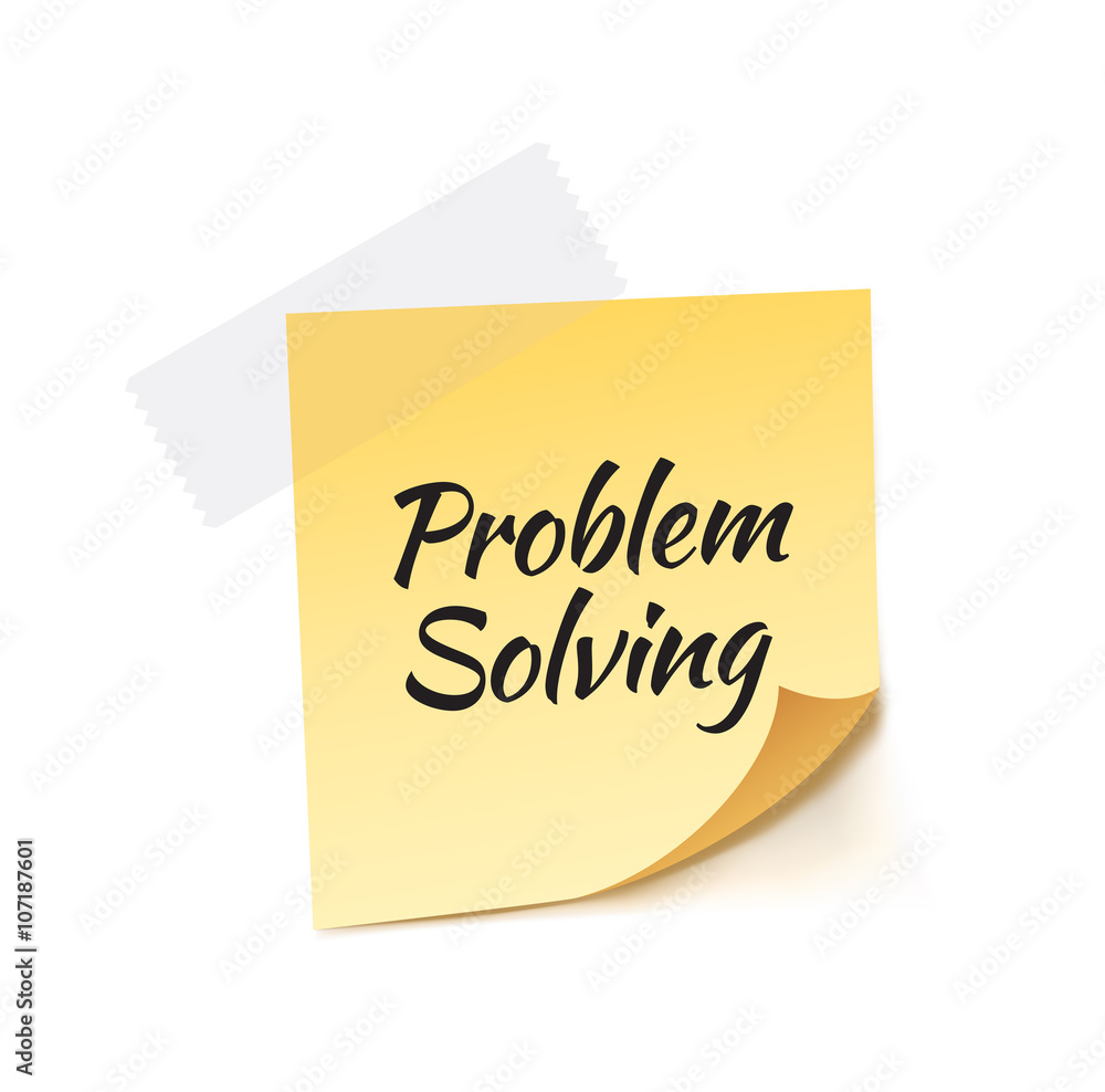 Problem Solving Stick Note Vector Illustration Problem Solving Stick Note Vector Illustration