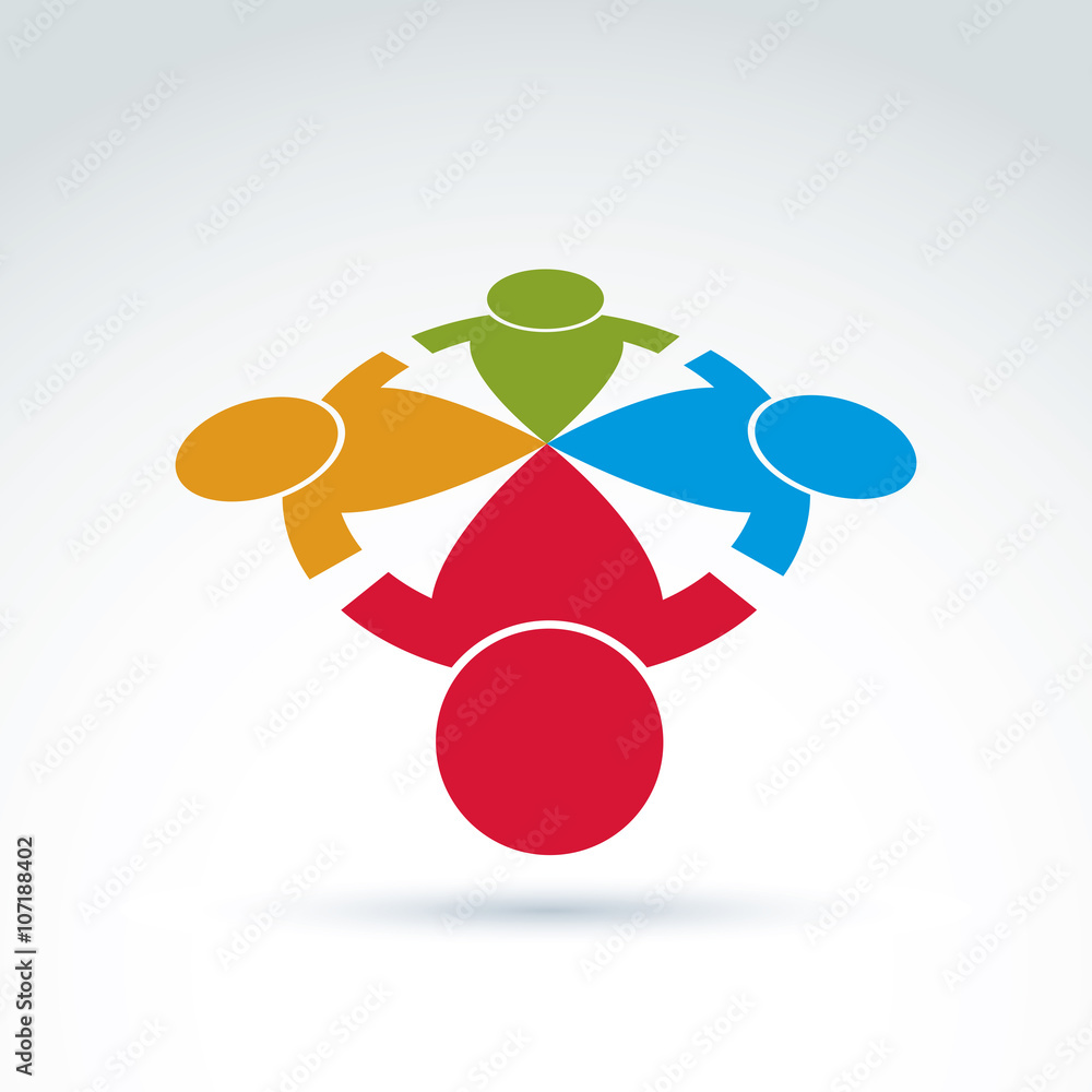 Vector illustration of silhouettes of people standing Vector illustration of silhouettes of people standing