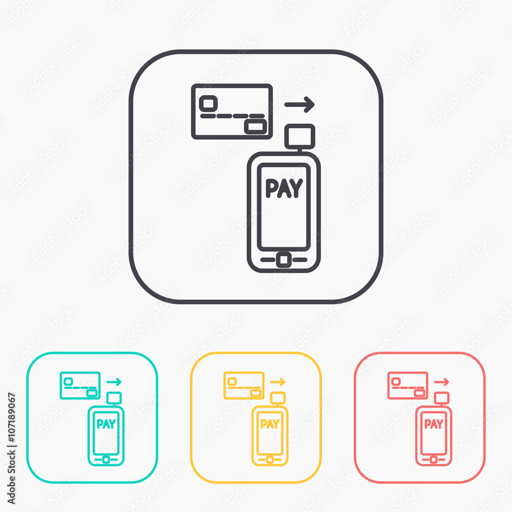 Mobile payment. reader on smartphone scanning a credit card Mobile payment. reader on smartphone scanning a credit card