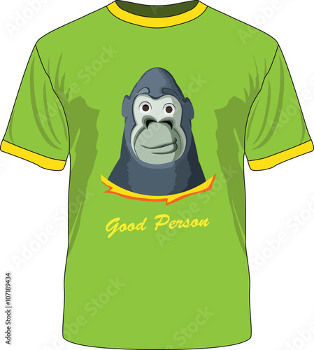 T-shirt with picture "Good person" on it.
