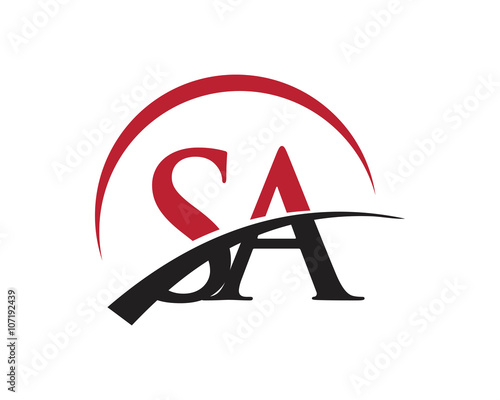 SA red letter logo swoosh