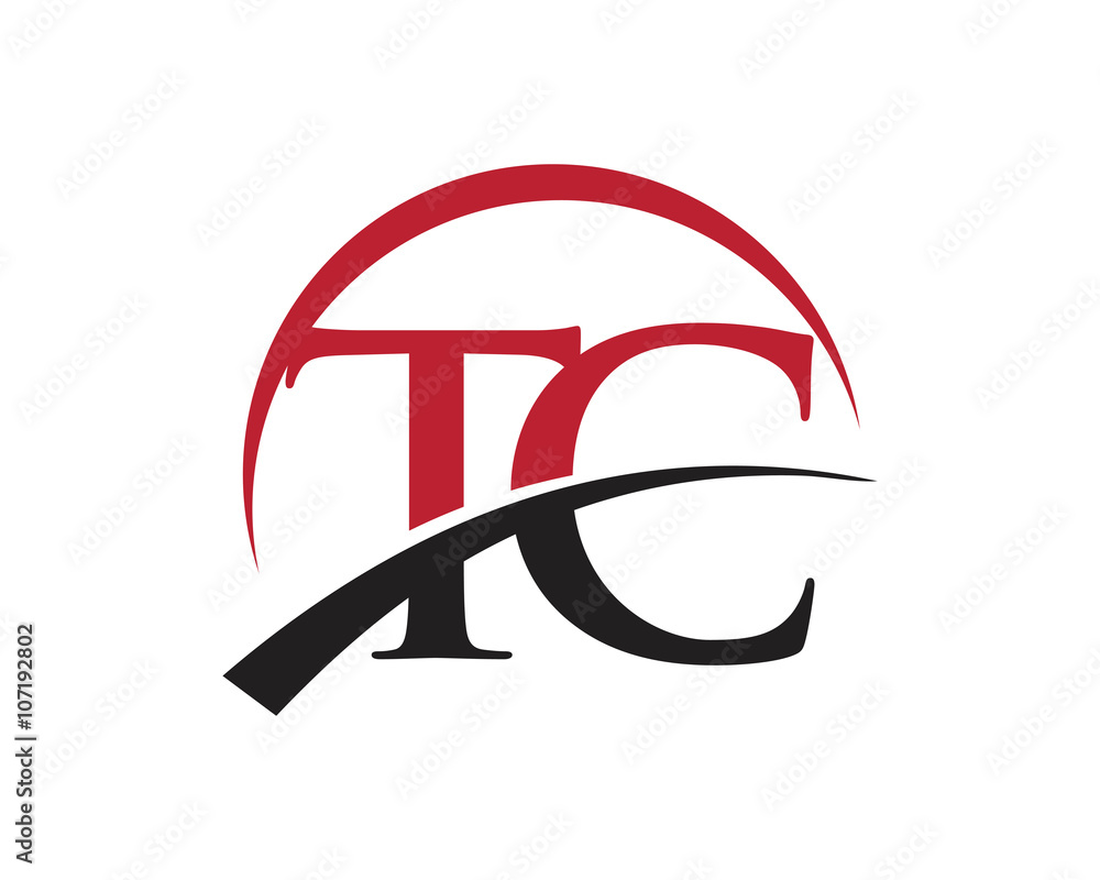 TC red letter logo swoosh TC red letter logo swoosh