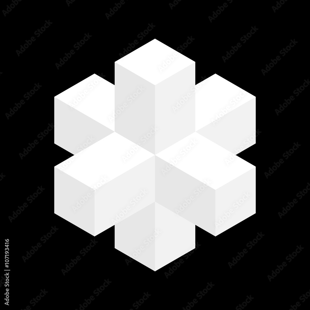 Abstract isometric 3d object. Vector illustration. Abstract isometric 3d object. Vector illustration.