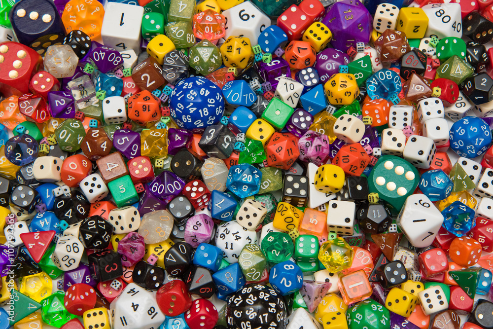 Lots of dice background