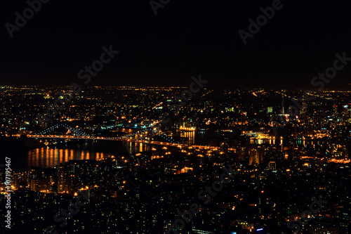 Lower Manhattan at night, New York City, USA
