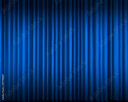 Blue curtains