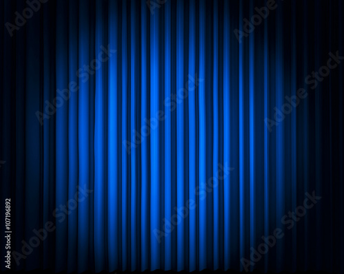 Blue curtains
