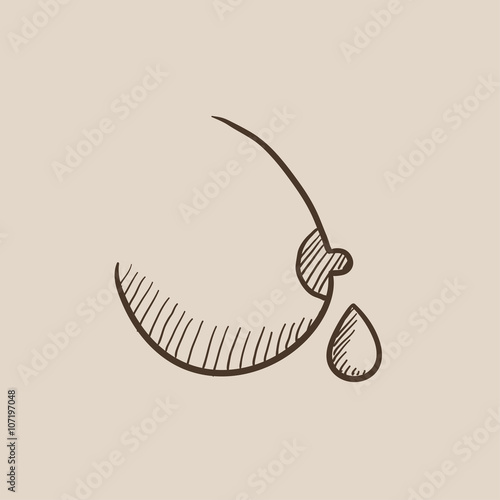 Breastfeeding sketch icon.