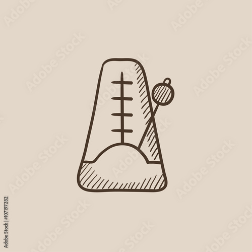 Metronome sketch icon.