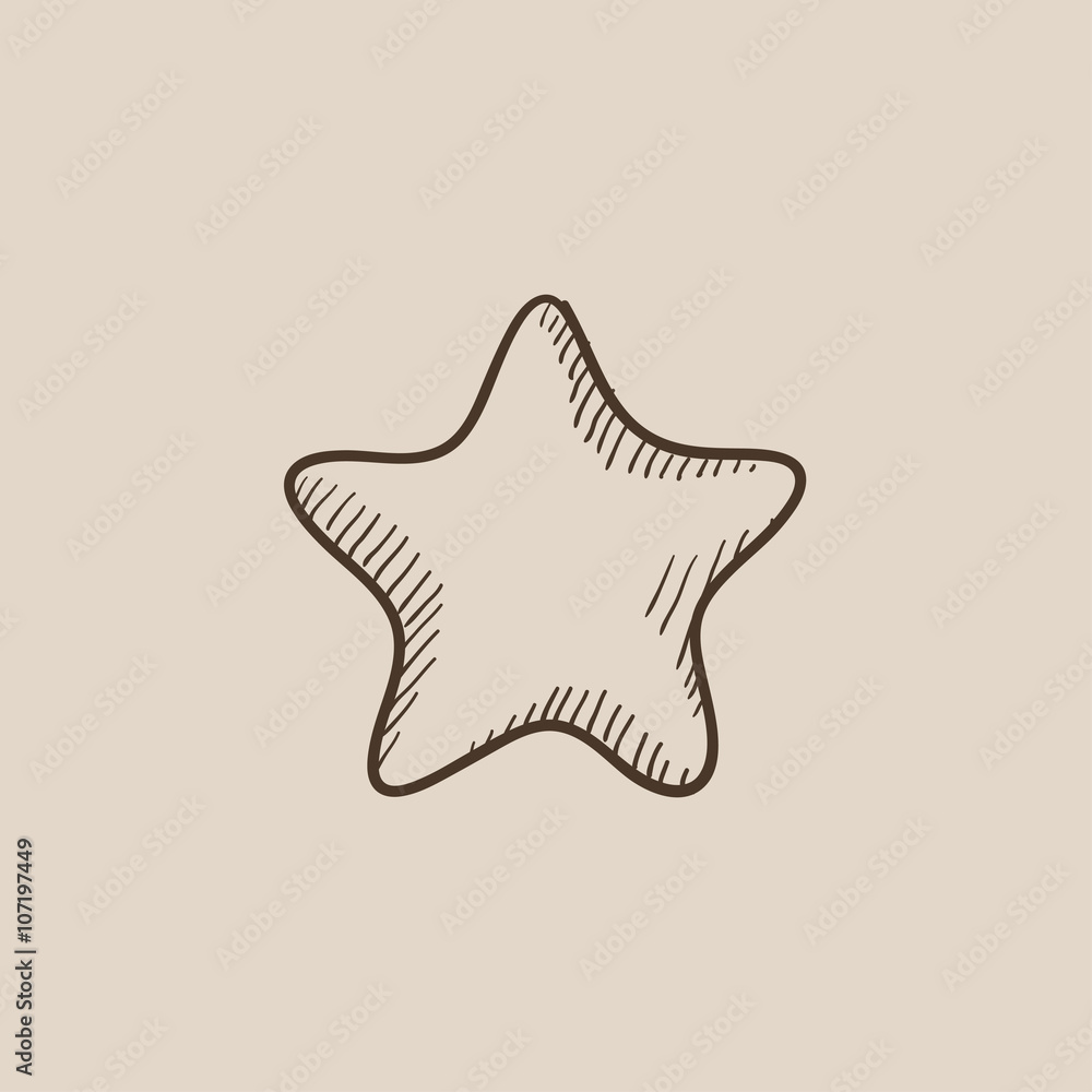 Rating star sketch icon. Rating star sketch icon.