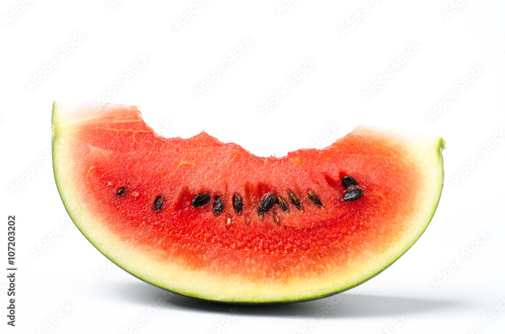 Slice of watermelon on white background Slice of watermelon on white background