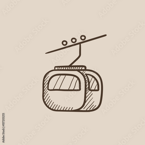 Funicular sketch icon.