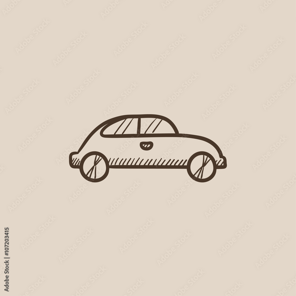 Car sketch icon.