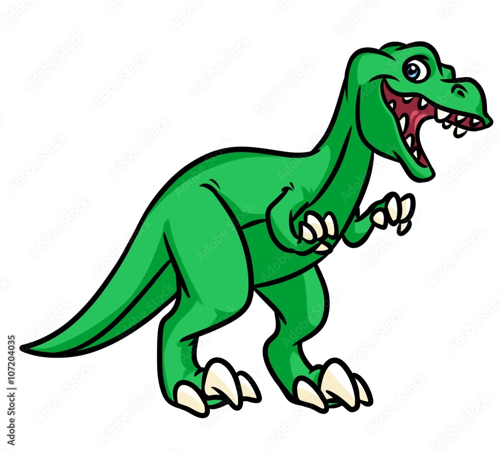 Dinosaur Tyrannosaurus Rex predator cartoon illustration isolated image animal character Dinosaur Tyrannosaurus Rex predator cartoon illustration isolated image animal character