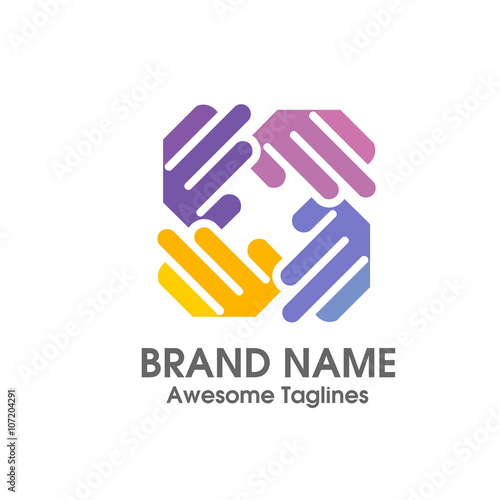 hand social charity team, fund, association, community