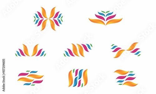 Set line logo business of colorful  © heuheuheu
