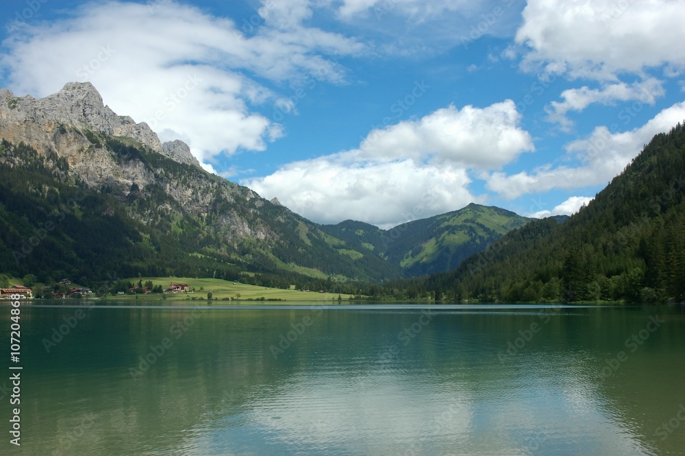mountains  lake