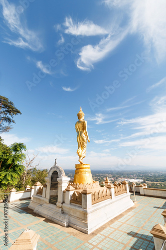 Golden Buddha sculpture.