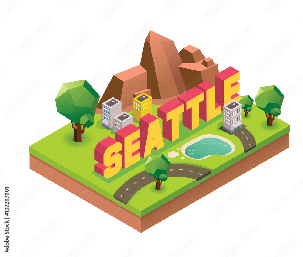 Fototapeta premium Seattle is one of beautiful city to visit