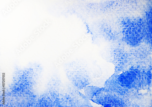 abstract watercolor painting blue sky, water splash background