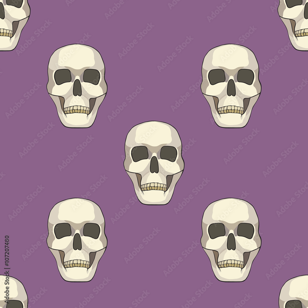 Obraz premium seamless pattern with skulls