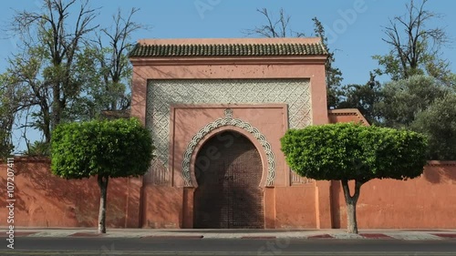 Ornate gateway in Marrakech Morocco